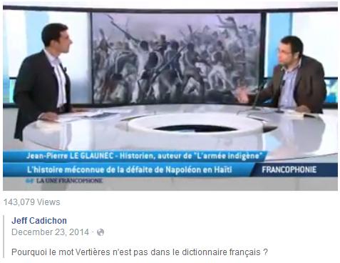 Pourquoi le mot Vertières n'est pas dans le dictionnaire français?
